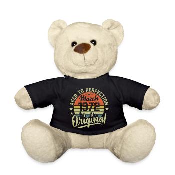Rétro Mars 1972 Cadeau Mars 1972 Né en Mars 1972 - Nounours - noir - Devant