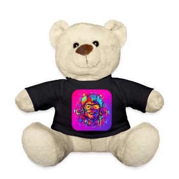 Neon Splash Kreativ Leuchtend UV Style - Teddy - Schwarz - Vorne