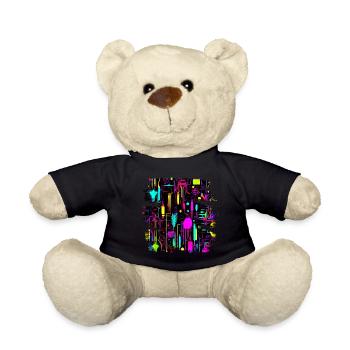 Couleurs néon Coloré Style créatif Lueur - Nounours - noir - Devant