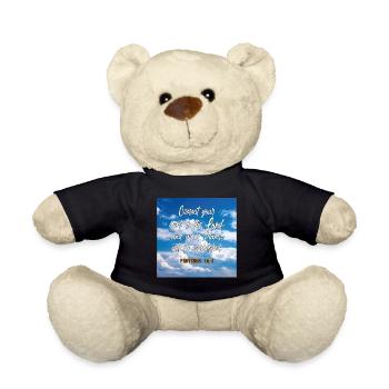 Proverbs16:3 - Teddy Bear - black - Front