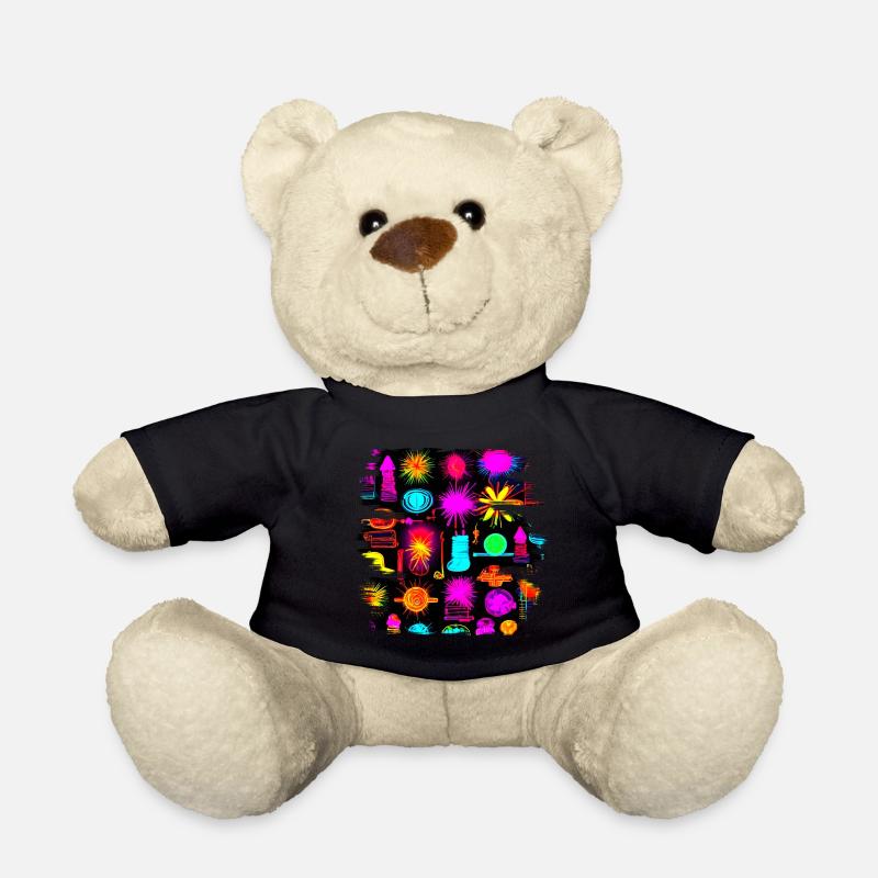 Néon coloré Glow Party Electro - Nounours - noir
