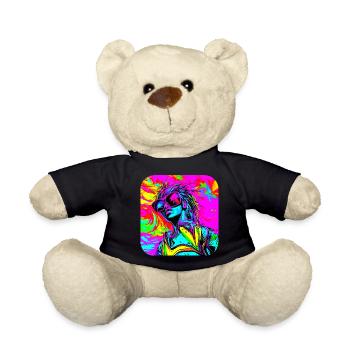 Neon Funky Pop Star Glow Party - Teddy - Schwarz - Vorne