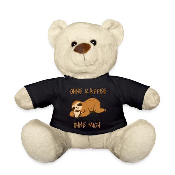 Sloth Without Coffee Without Me - Teddy Bear - black - Front
