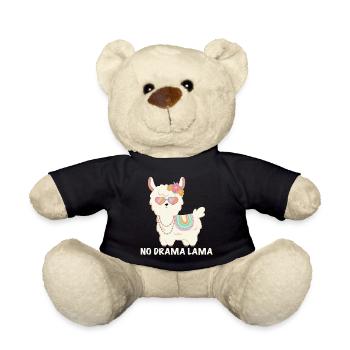 No drama lama - süßes Lama mit Sonnenbrille - Teddy - Schwarz - Vorne