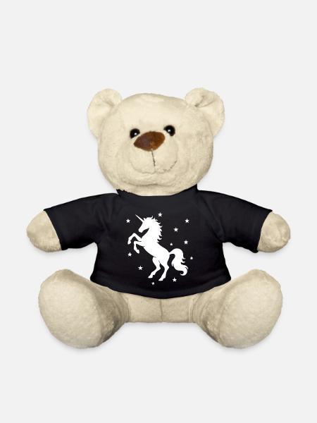 Mystisches Einhorn Nachthimmel Design - Teddy - Schwarz