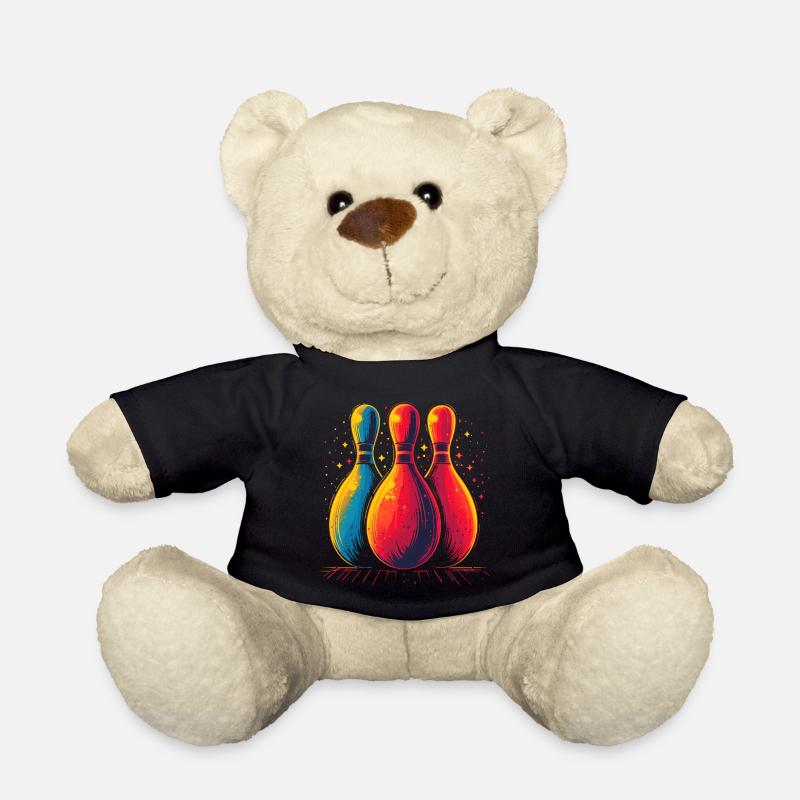 Bowling Retro Look - Teddy - Schwarz