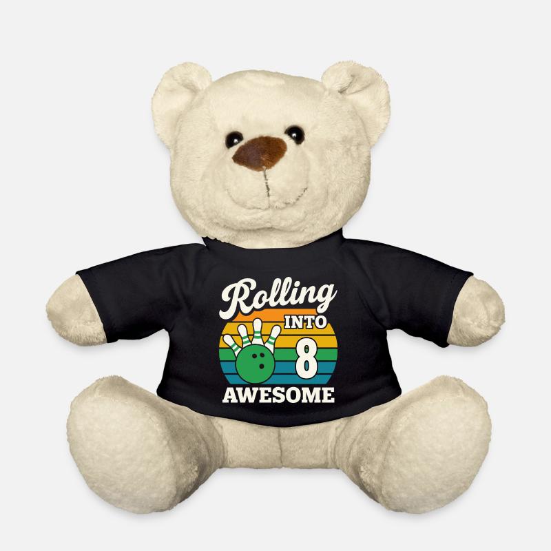 Bowling dans le design impressionnant du 8e anniversaire - Nounours - noir