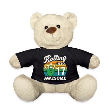 Retro Bowling 17e anniversaire Tee - Nounours - noir - Devant