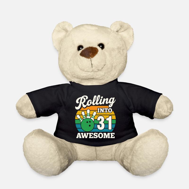 Retro Bowling 31. Geburtstag Design - Teddy - Schwarz