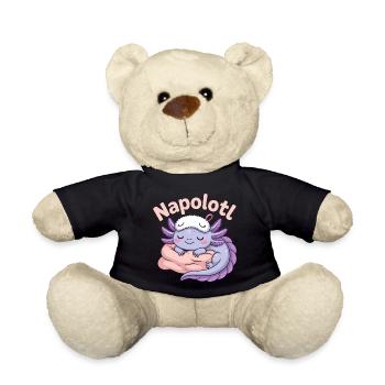 Napolotl Schlafender Axolotl Kawaii - Teddy - Schwarz - Vorne