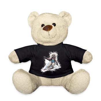 Caniche Chien Ski Ski - Nounours - noir - Devant