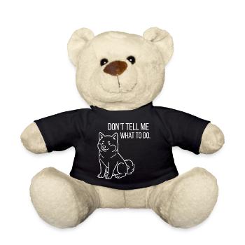 Shiba Inu Vibes - Small, proud, idiosyncratic - Teddy Bear - black - Front