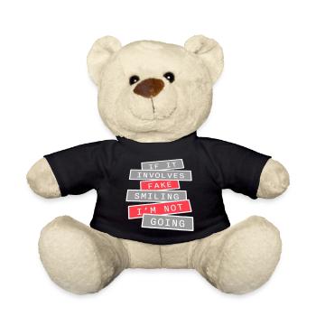S’il s’agit d’un faux sourire, je ne vais pas m’introver - Nounours - noir - Devant