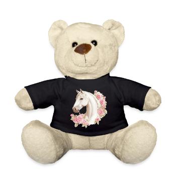 Roses vintage de chevaux - Nounours - noir - Devant
