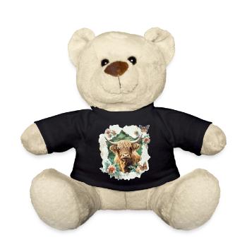 Highland cattle - Teddy Bear - black - Front