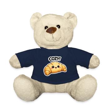 Croissant douillet Kawaii - Nounours - bleu marine - Devant