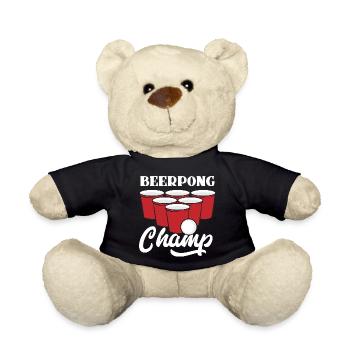 BeerPong Champion Motiv - Teddy - Schwarz - Vorne