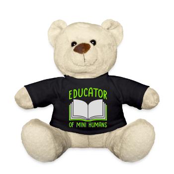 Educator Of Little Humans Teacher Funny Kids - Teddy Bear - black - Front