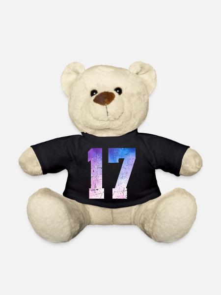 numéro 17 – Cadeau anniversaire 17 ans - Nounours - noir