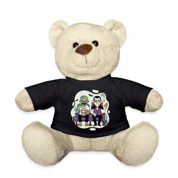 Vampire and Zombie Movie Night - Teddy Bear - black - Front