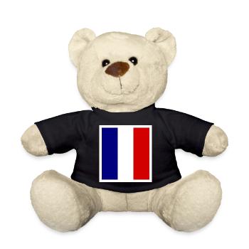 Flag France Classic - Teddy Bear - black - Front