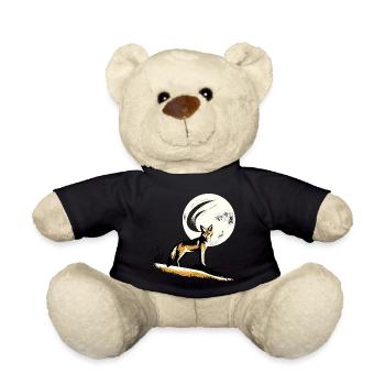 Jackal in the moonlight - Teddy Bear - black - Front