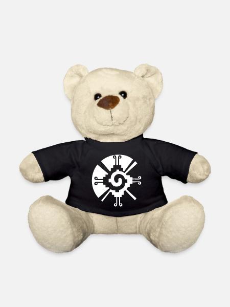 Solargeometrisches Muster (Weiß) - Teddy - Schwarz