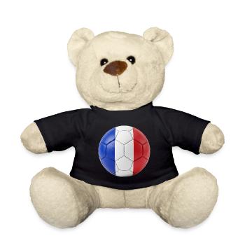 FLAGGE FRANKREICHS AUF EINEM FUSSBALL - Teddy - Schwarz - Vorne