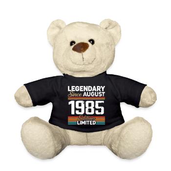 Legendär seit August 1985 Vintage Retro - Teddy - Schwarz - Vorne