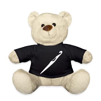 Crochet Crochet Hook Gift - Teddy Bear - black - Front