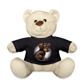 teckel teckel à poils durs propriétaire de teckel teckel - Nounours - noir - Devant