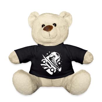 Roller Skates Graphic - Teddy Bear - black - Front