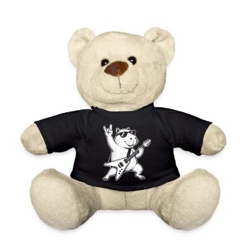 Capybara Rocker Capybara Metal Funny - Teddy Bear - black - Front