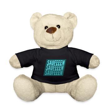 Saufen Saufen Saufen - Teddy - Schwarz - Vorne