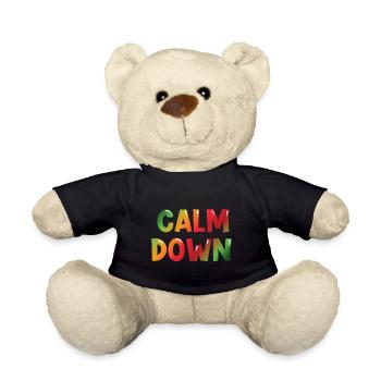 Relaxation and relaxation. Just Calm Down - Teddy Bear - black - Front
