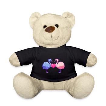 Bouquet Couple Amour Saint Valentin - Nounours - noir - Devant
