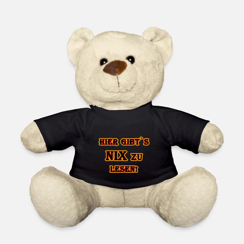 Lustiger Spruch Hier gibt`s nix zu lesen - Teddy - Schwarz