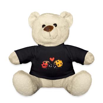 Marienkäfer Paar Liebe Valentinstag - Teddy - Schwarz - Vorne