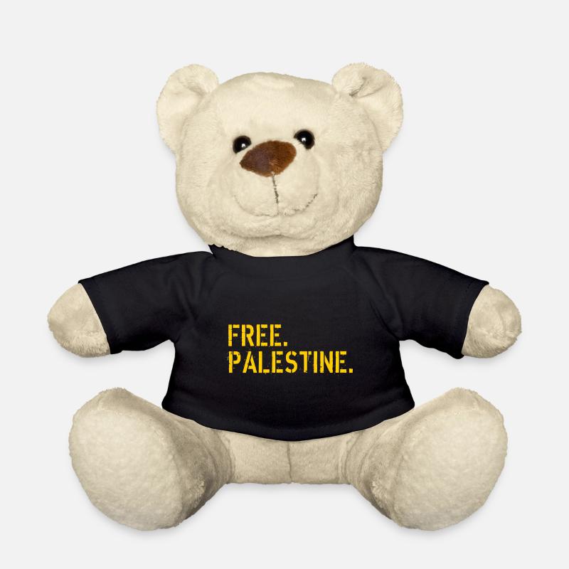 Free Palestine - Teddy Bear - black
