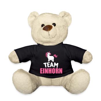 Team Einhorn JGA Junggessellenabschied - Teddy - Schwarz - Vorne