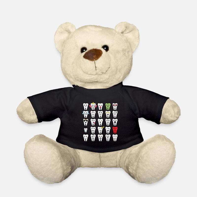 Zahnarzt Emotionen Emoticon Zahnkunst - Teddy - Schwarz