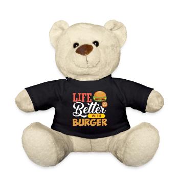 Burger Und Das Leben Ist Besser - Teddy - Schwarz - Vorne
