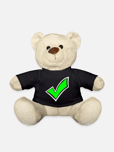 Häkchen hacken Farbig gesehen - Teddy - Schwarz