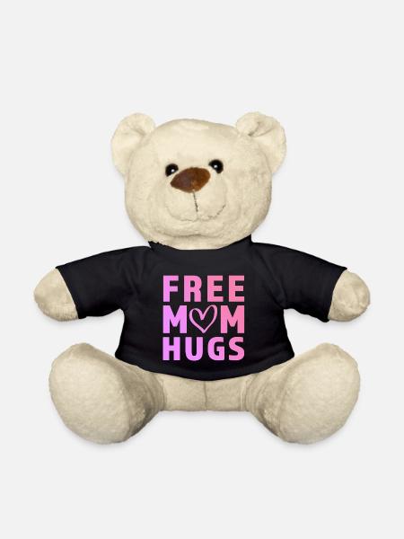 Free Mom Hugs Purple to Pink - Teddy Bear - black