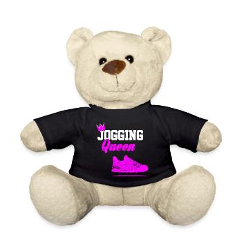 Jogging Running Runner Funny Sayings Gift 7 - Teddy Bear - black - Front