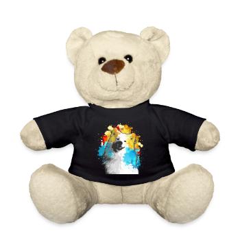 Aquarelle Samoyède multicolore - Nounours - noir - Devant
