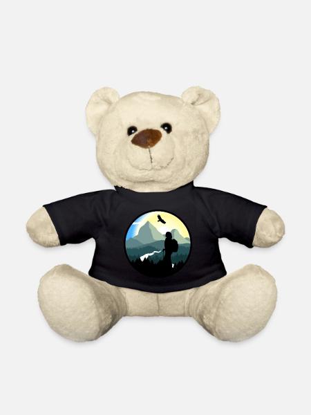 Berge, Wandern, Wildnis - Frau - Teddy - Schwarz