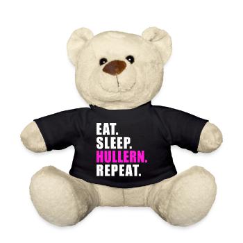 EAT SLEEP HULLERN REPEAT HULAHOOP DAMES ENFANTS - Nounours - noir - Devant