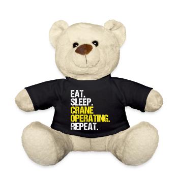 Kranführer Kranfahrer Kran Crane Operator - Teddy Bear - black - Front