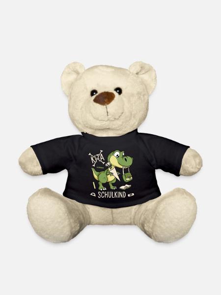 Schule Einschulung Dinosaurier Dino Schulkind - Teddy - Schwarz